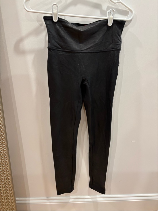 SPANX Pants - SPANX Black Faux Leather Shaping Leggings